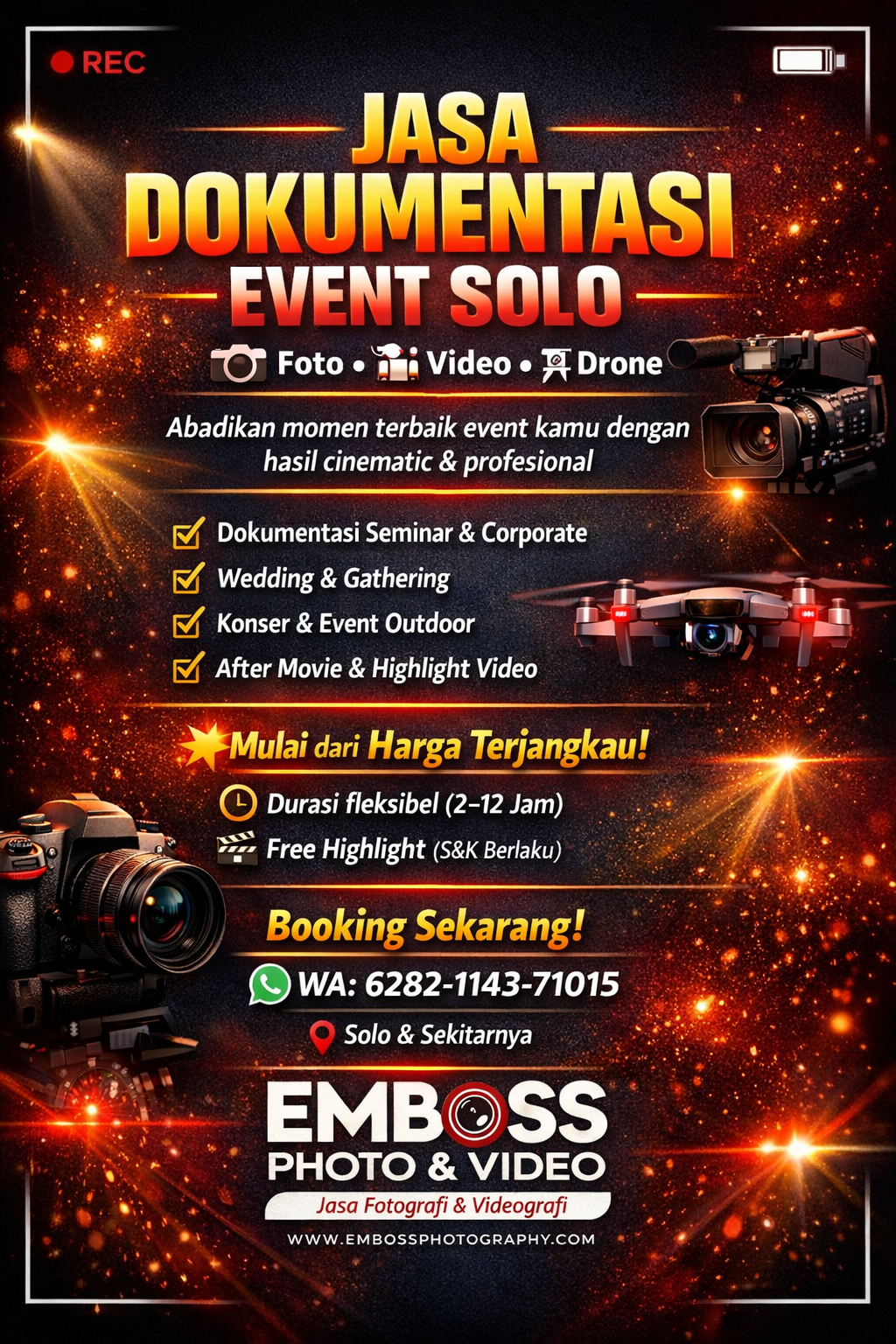 Jasa Dokumentasi Foto dan Video Terbaik di Solo untuk Semua Event